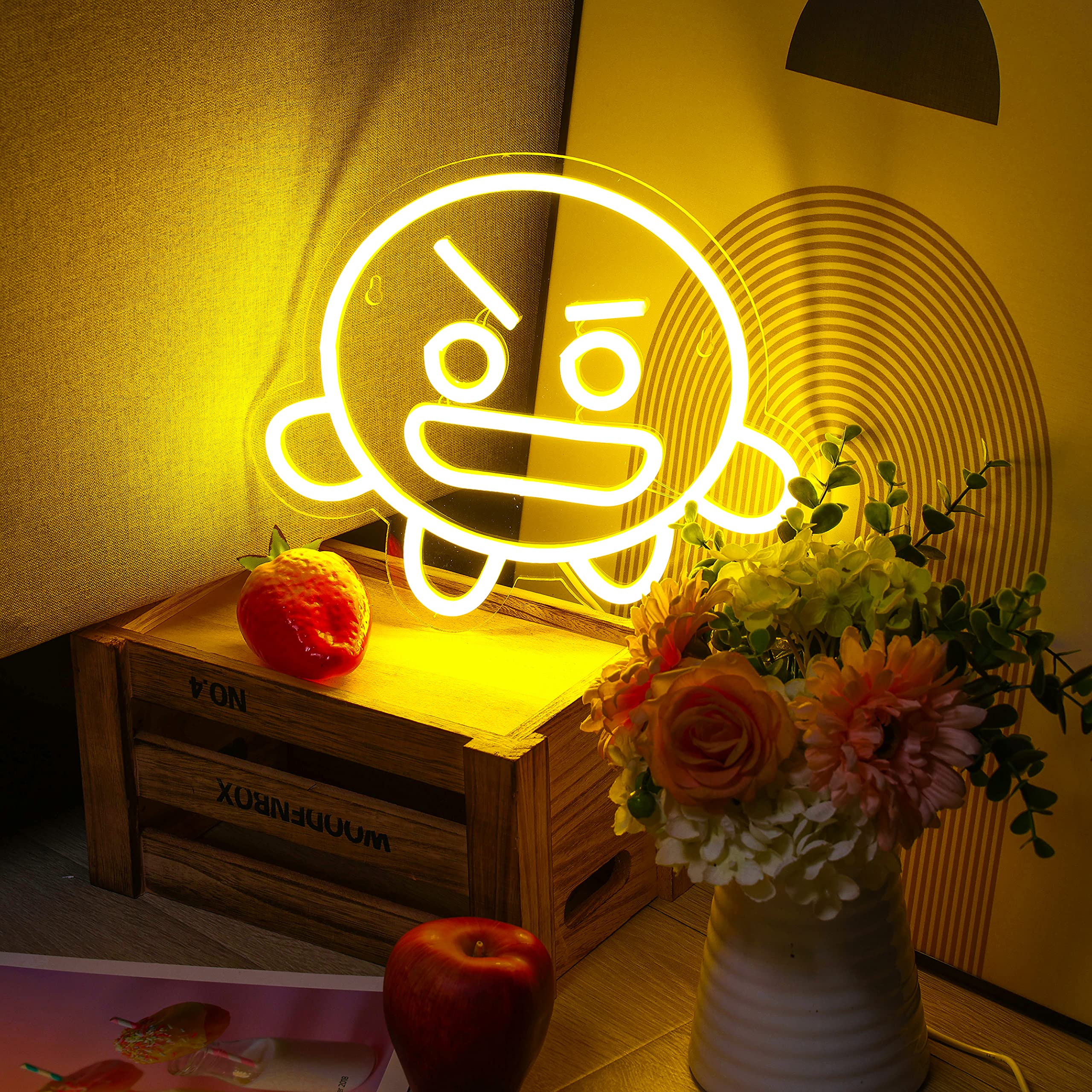 Amazon.com : Smiley Face Neon Sign USB Operated for Bedroom, Neon Light Dimmable, Anime Neon Sign for Wall Decor : Tools & Home Improvement
