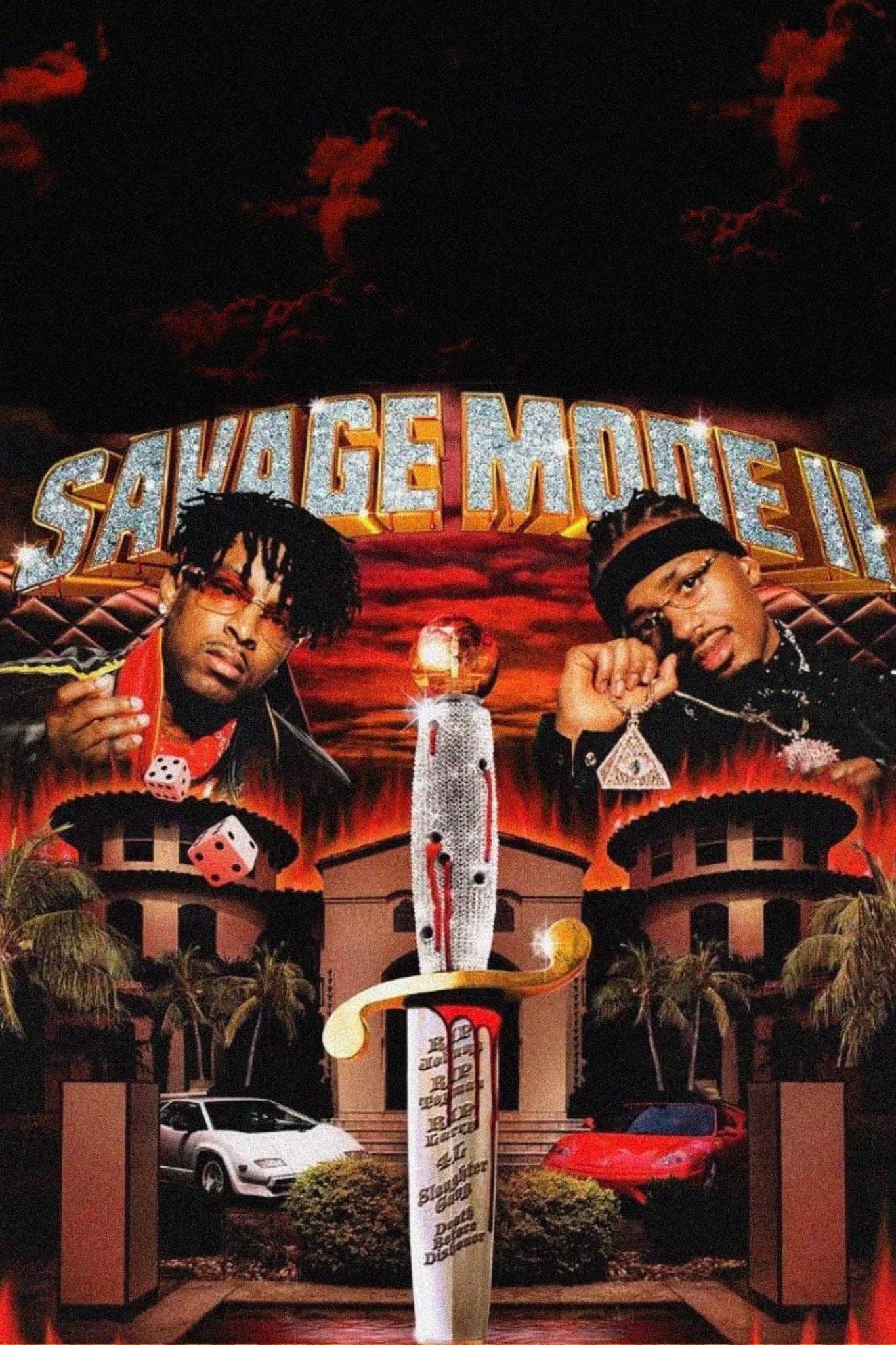 Savage x Metro Boomin 'Savage Mode II Diamond Blade' Poster