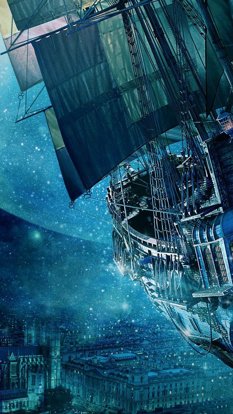 A painting of an old sailing ship - Peter Pan