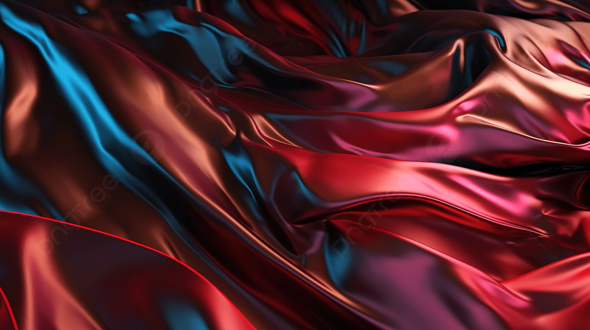 Dark And Red Silk With Iridescent Holographic Foil A Striking Abstract Fashion Background In 3D Render, Holographic Foil, Holographic, Iridescent Background Image And Wallpaper for Free Download
