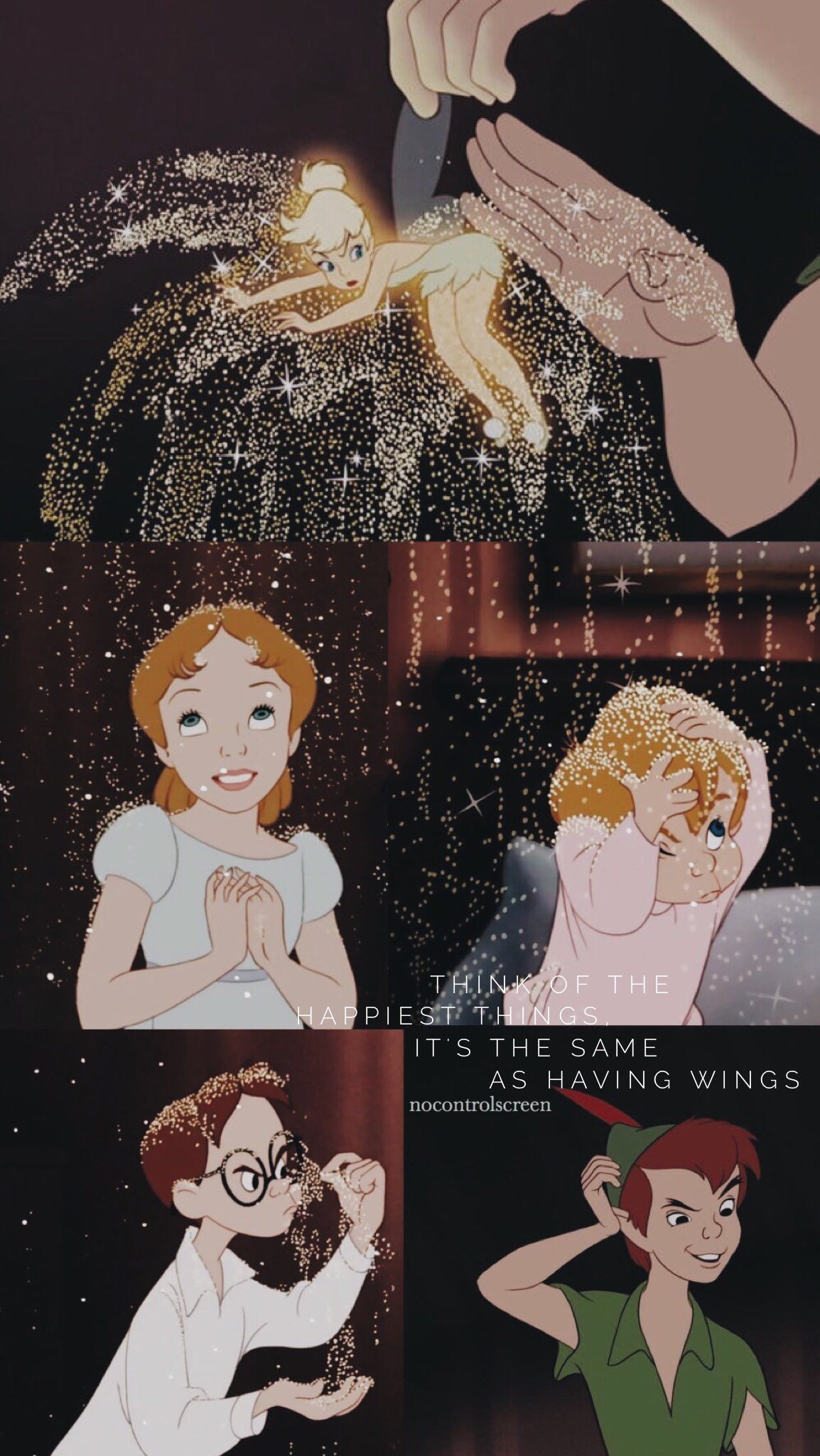 Peter Pan and Wendy collage with quote 