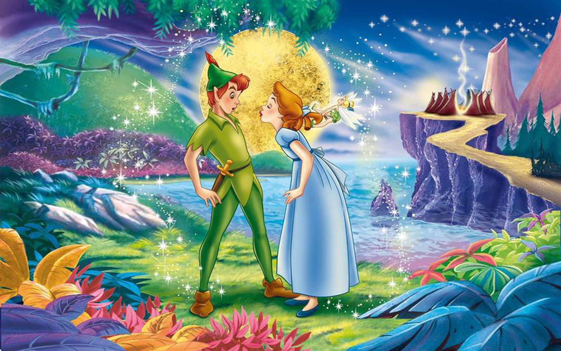 Peter Pan and Wendy in the forest - Peter Pan