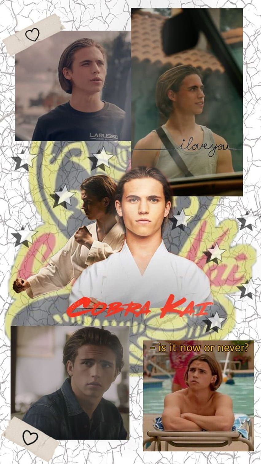 Collage of pictures of the actor Zac Efron - Cobra Kai