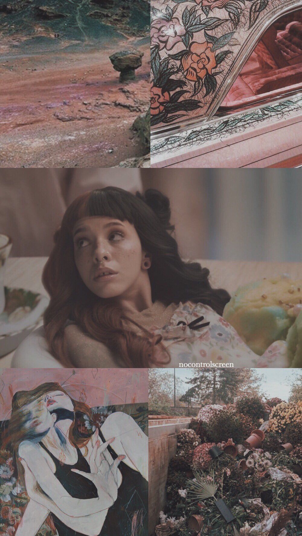 A collage of pictures with different artwork - Melanie Martinez