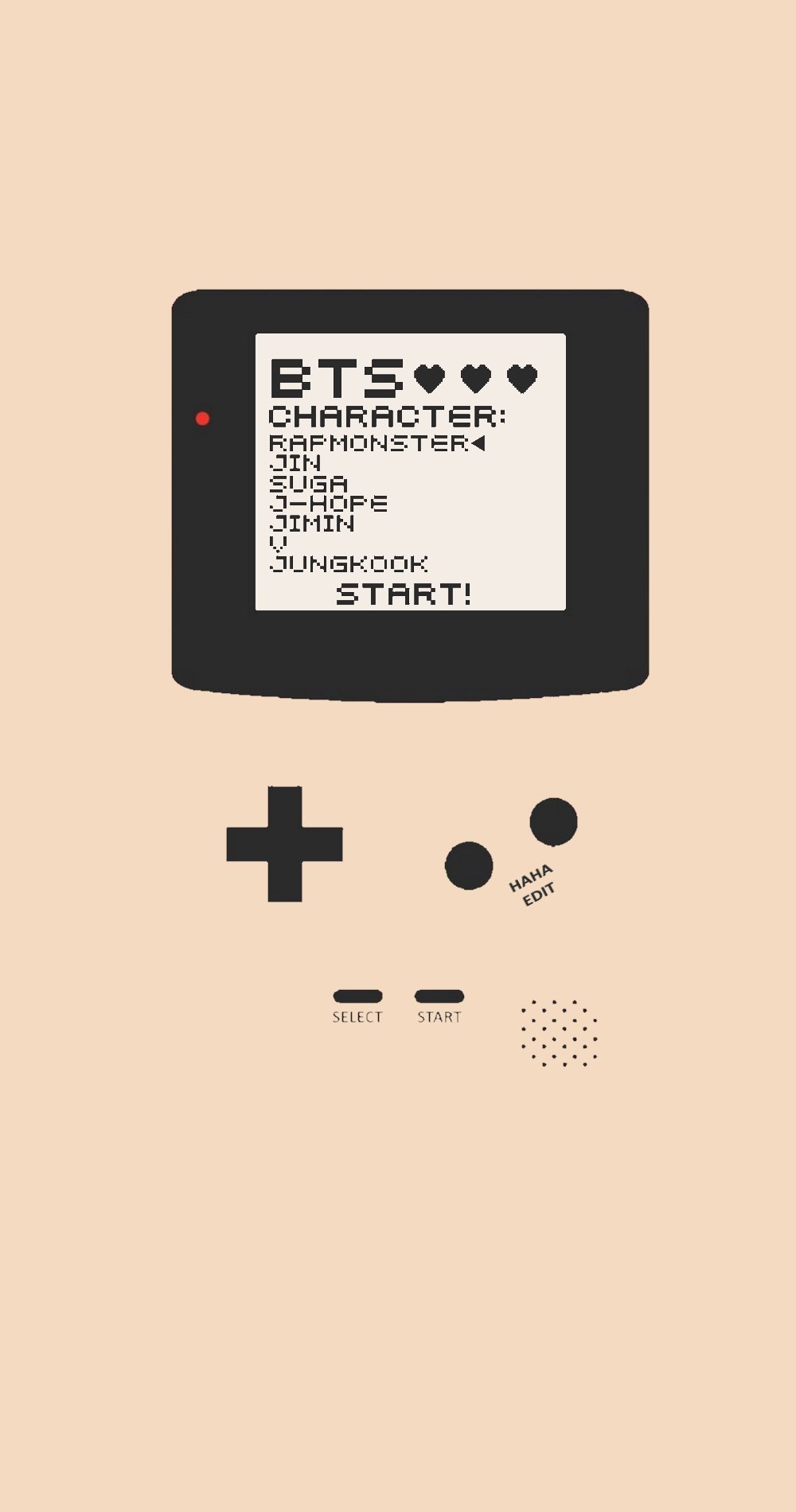 BTS GAMEBOY WALLPAPERS (2) Please keep the image for your personal use only. Do not edit. cr. hahaedit & haha_market