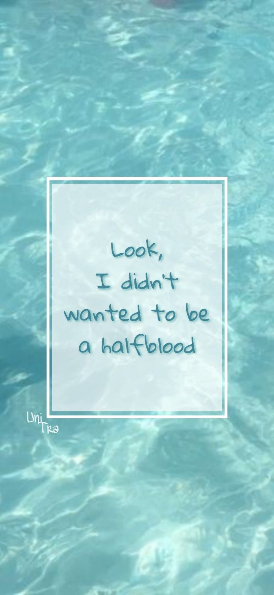Iphone wallpaper half blood quote - Teal, turquoise