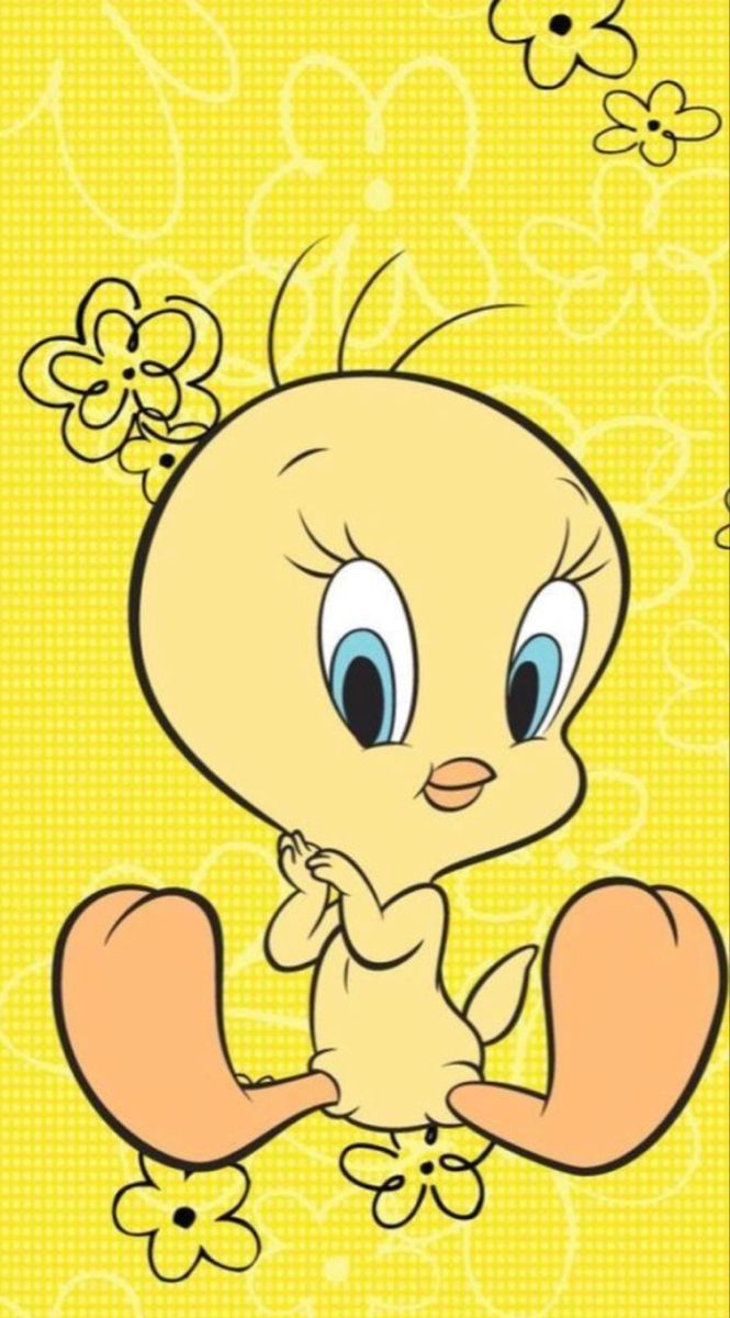 A cartoon of the little bird with flowers - Looney Tunes
