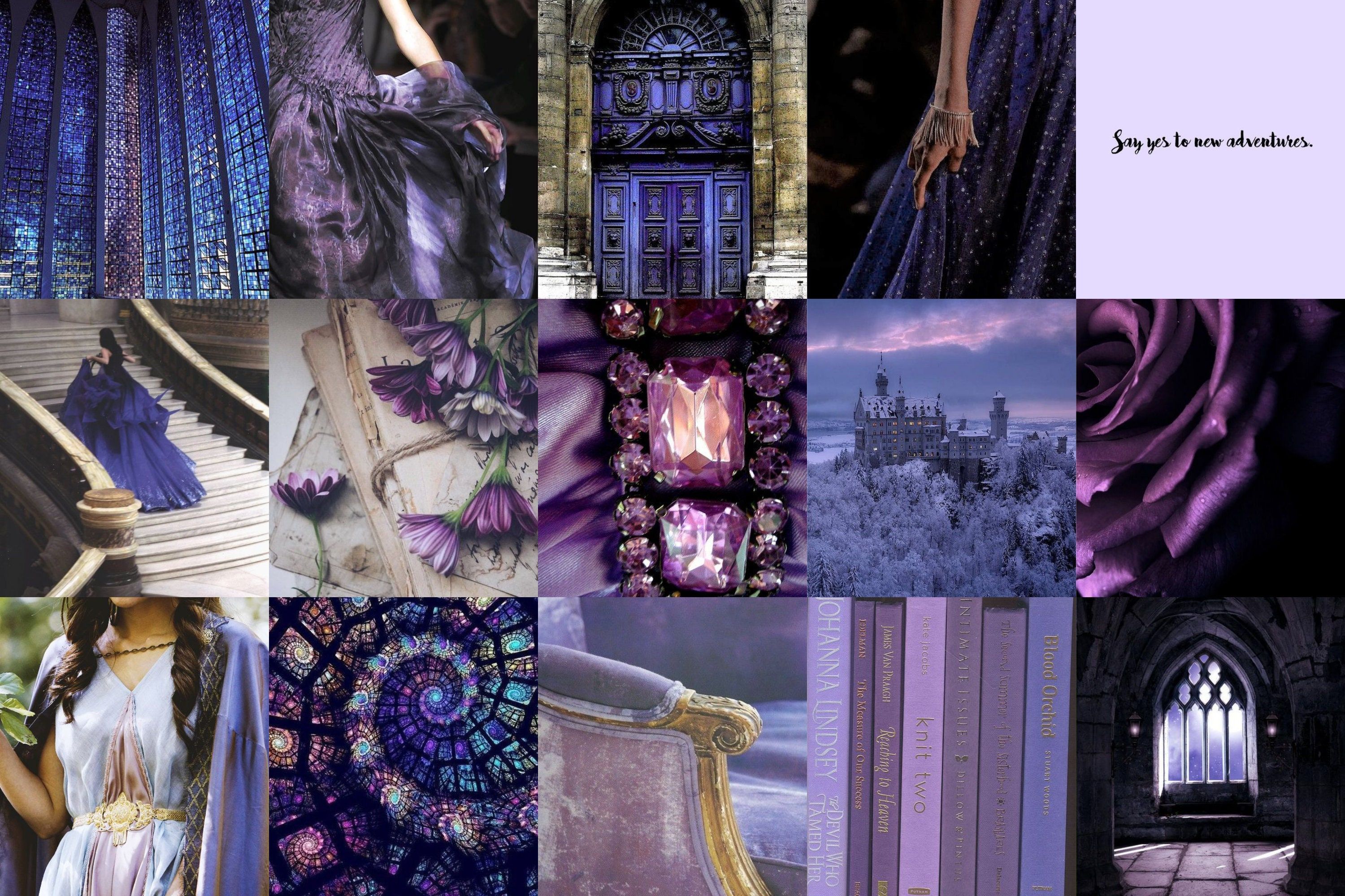 Royalcore Aesthetic Wall Collage Kit Purple Room Decor