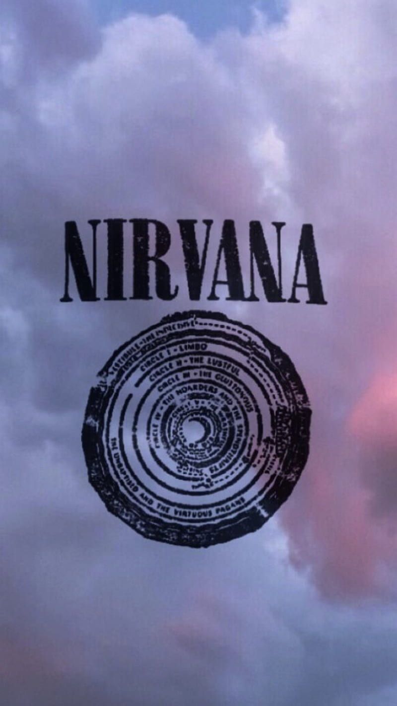 A phone wallpaper of Nirvana's album cover - Nirvana