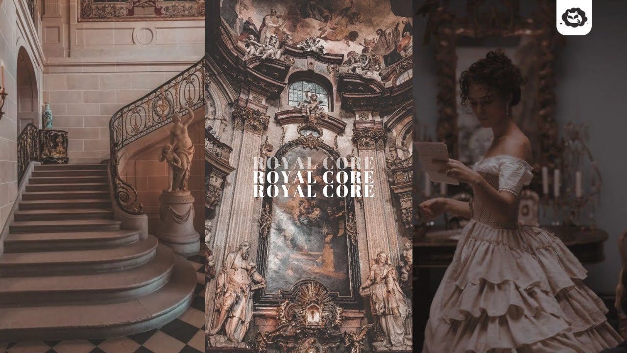 A collage of images with the words royalty free - Royalcore