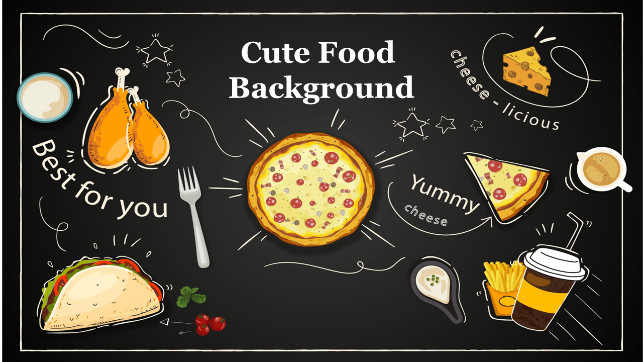 Cute Food Background PowerPoint and Google Slides