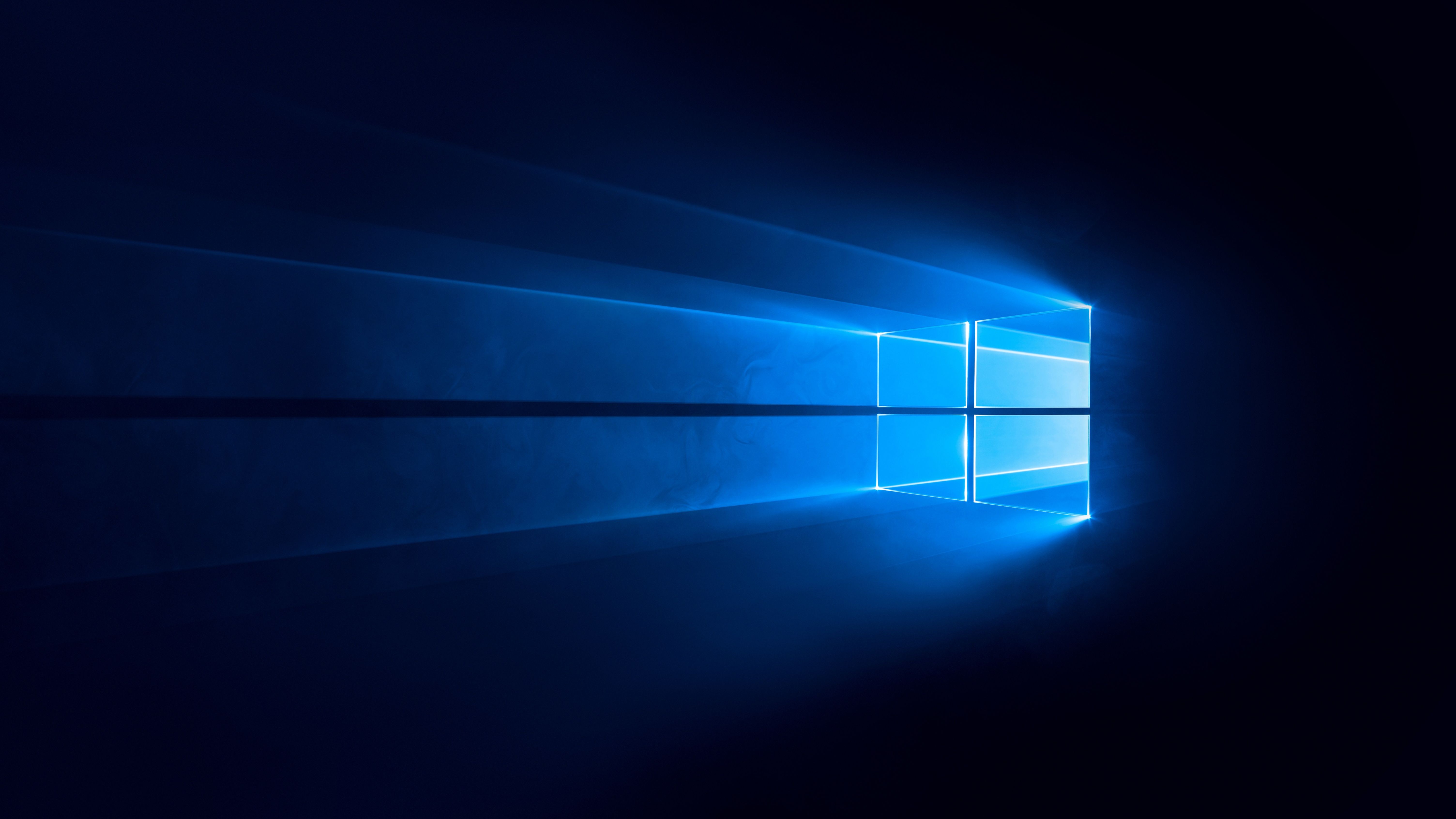 Windows 10 Wallpaper 4K, Dark, Blue background, 5K, 8K