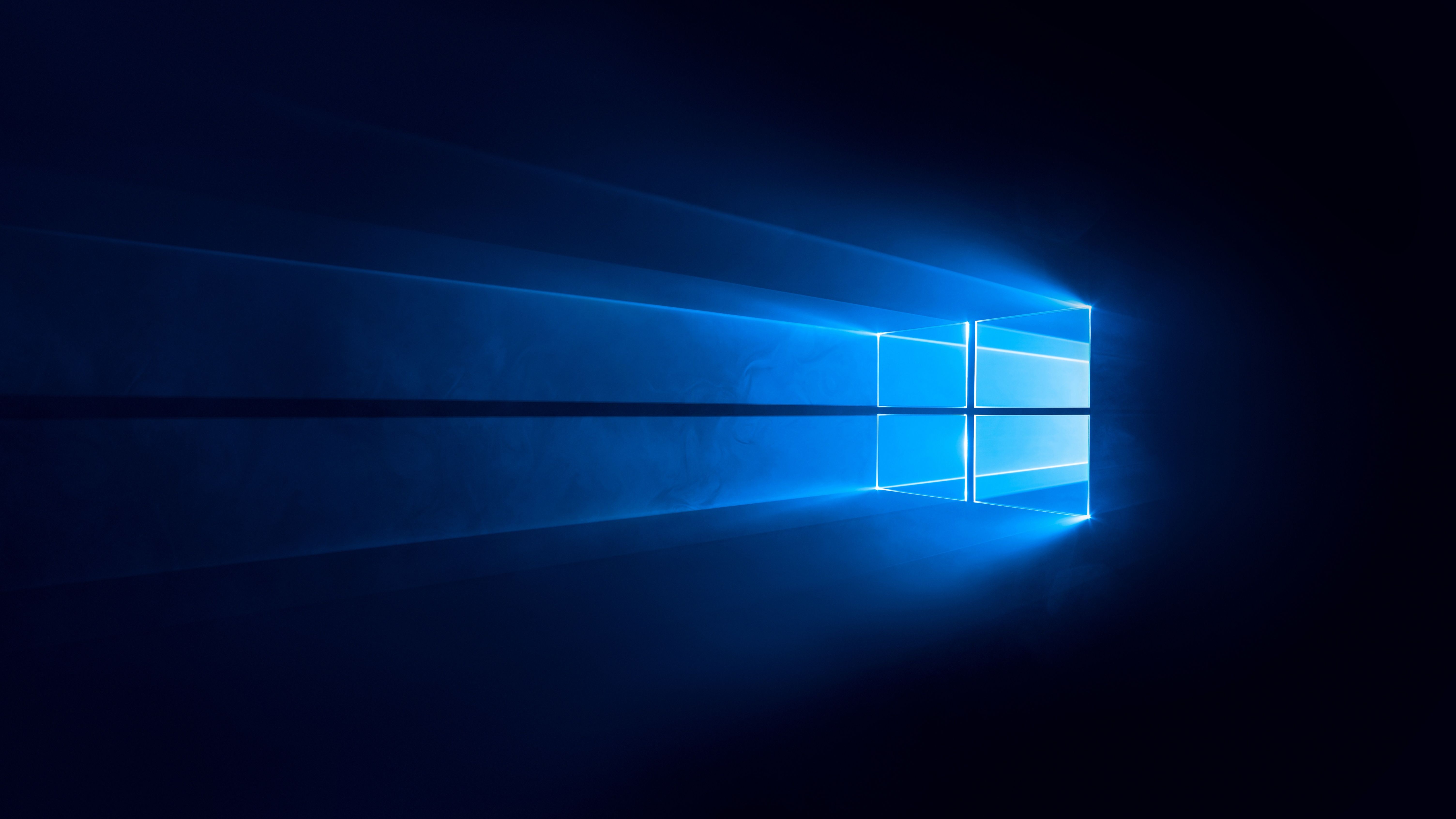 Windows 10 wallpaper, blue, with a reflection of the start menu - Windows 10