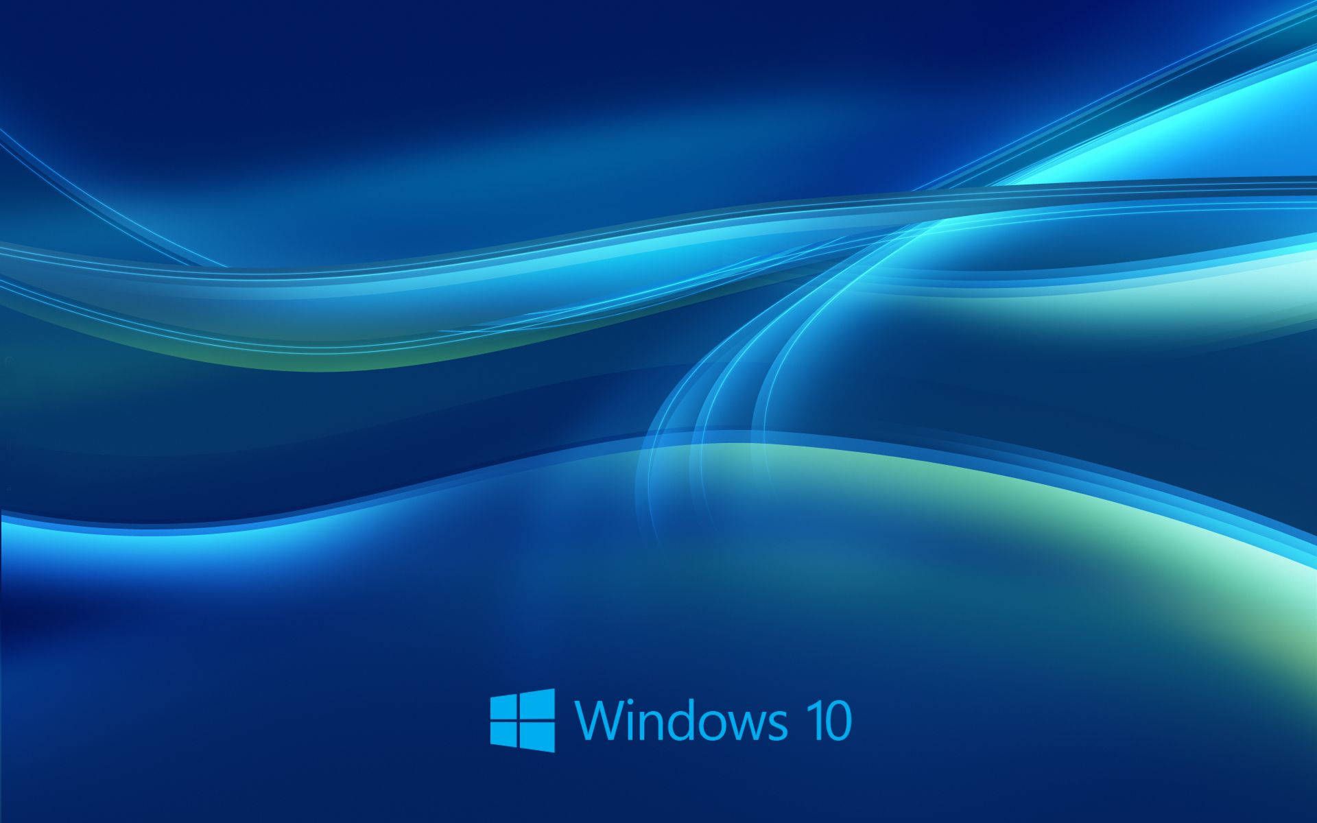 Windows 10 wallpaper with blue and green swirls - Windows 10