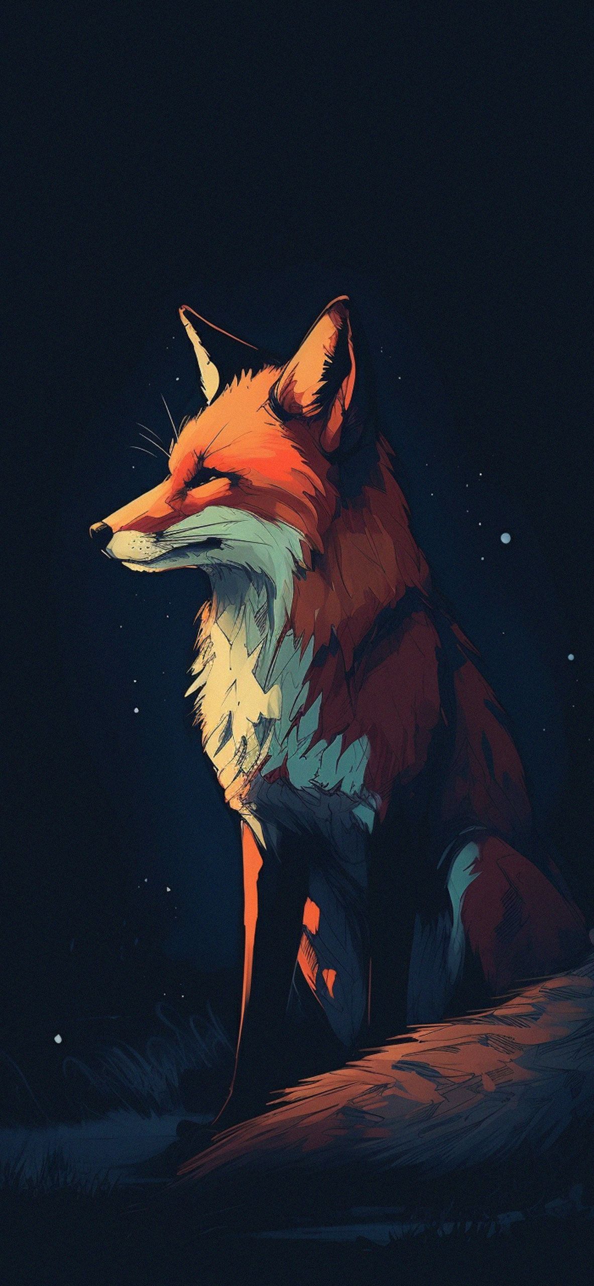 Fox Dark Art Wallpaper Fox Wallpaper for iPhone 4k