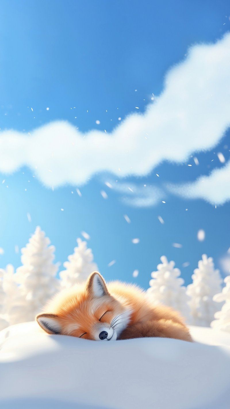 Fox Sleeping Image Wallpaper