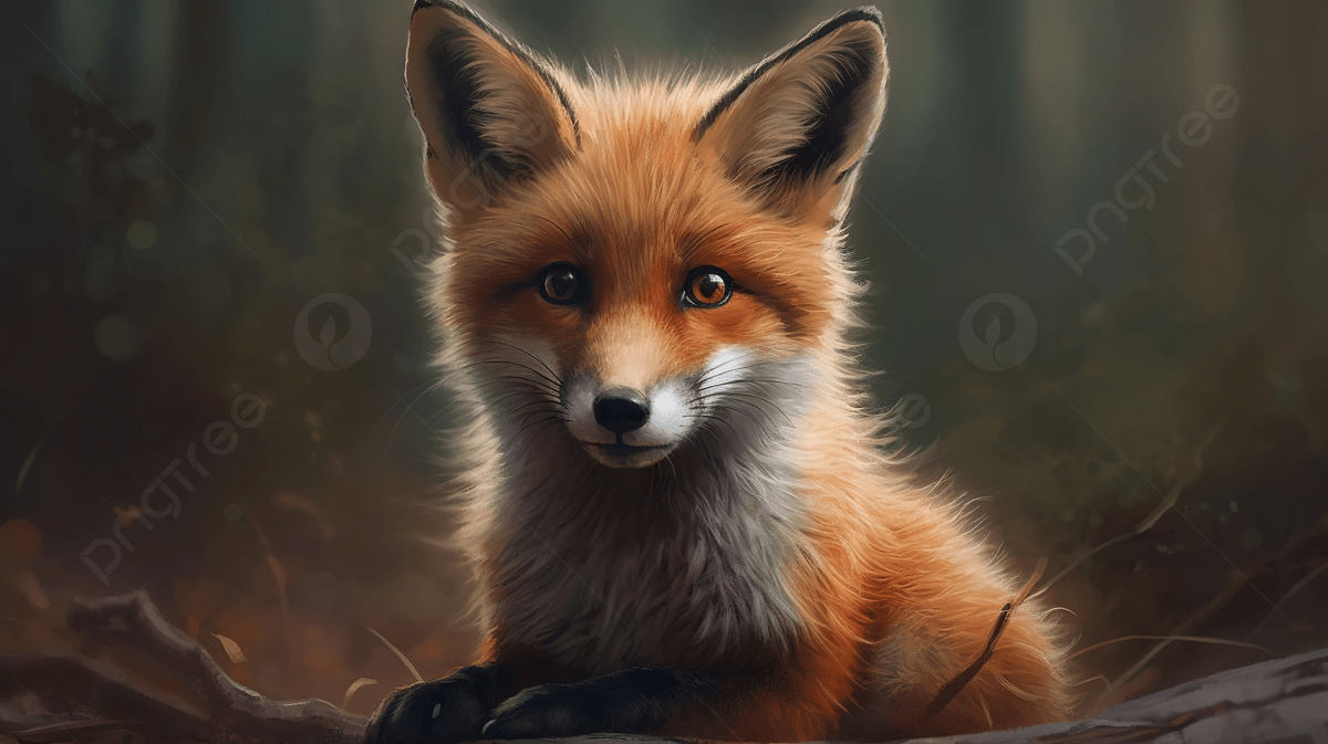 Cute Fox Painting Wallpaper Animal Painting Background, Cute Animal Picture For Drawing Background Image And Wallpaper for Free Download