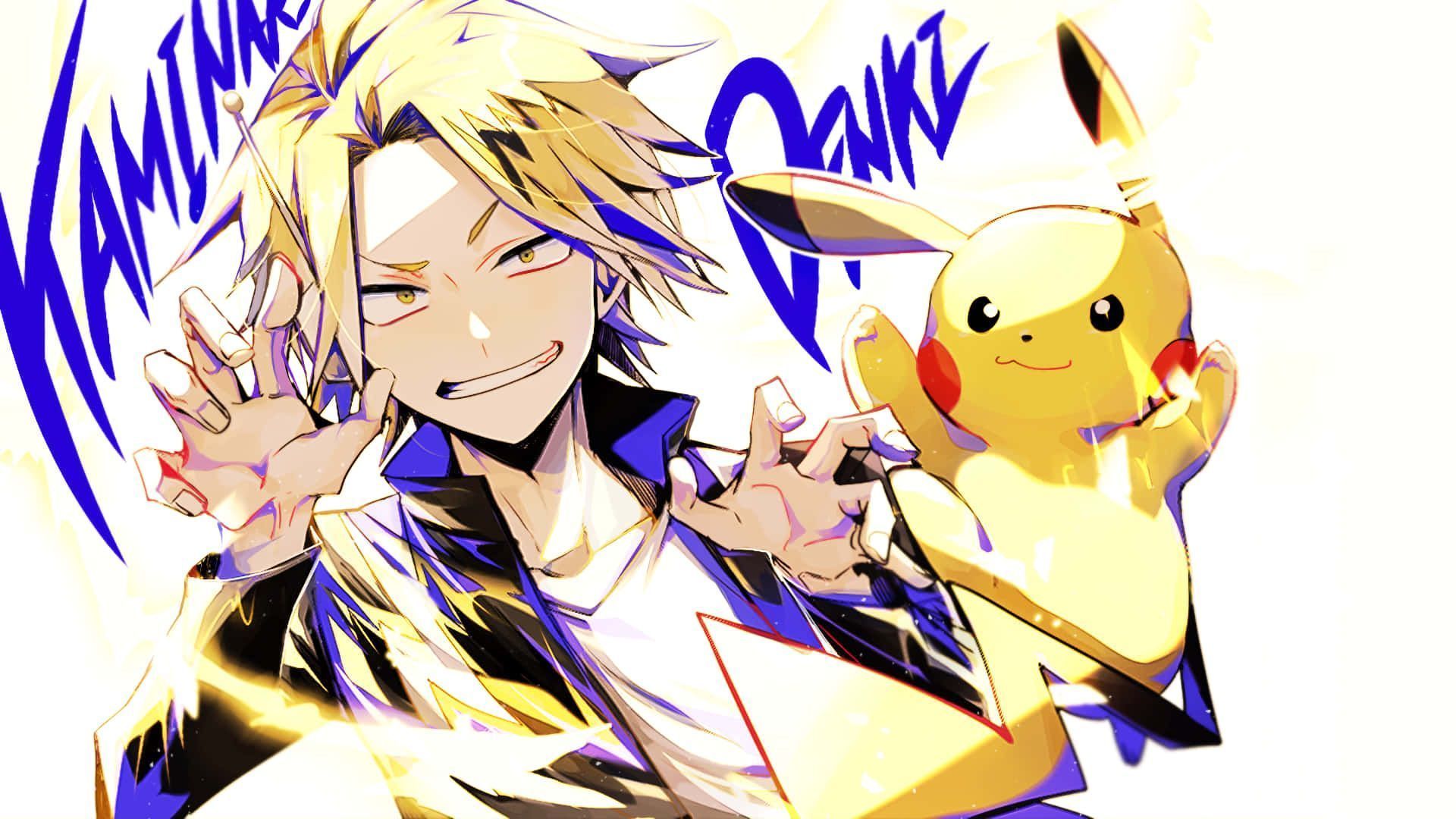 Download Denki Kaminari And Pikachu Wallpaper