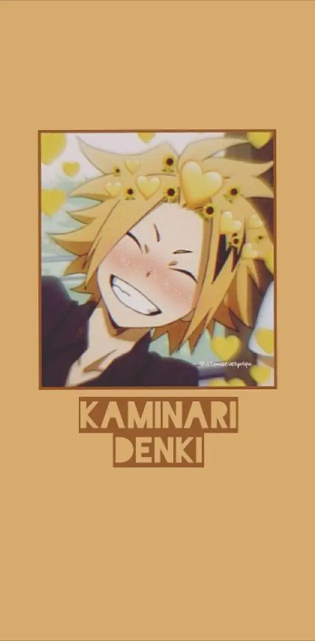 Kaminari Denki from My Hero Academia with a flower crown on - Denki Kaminari
