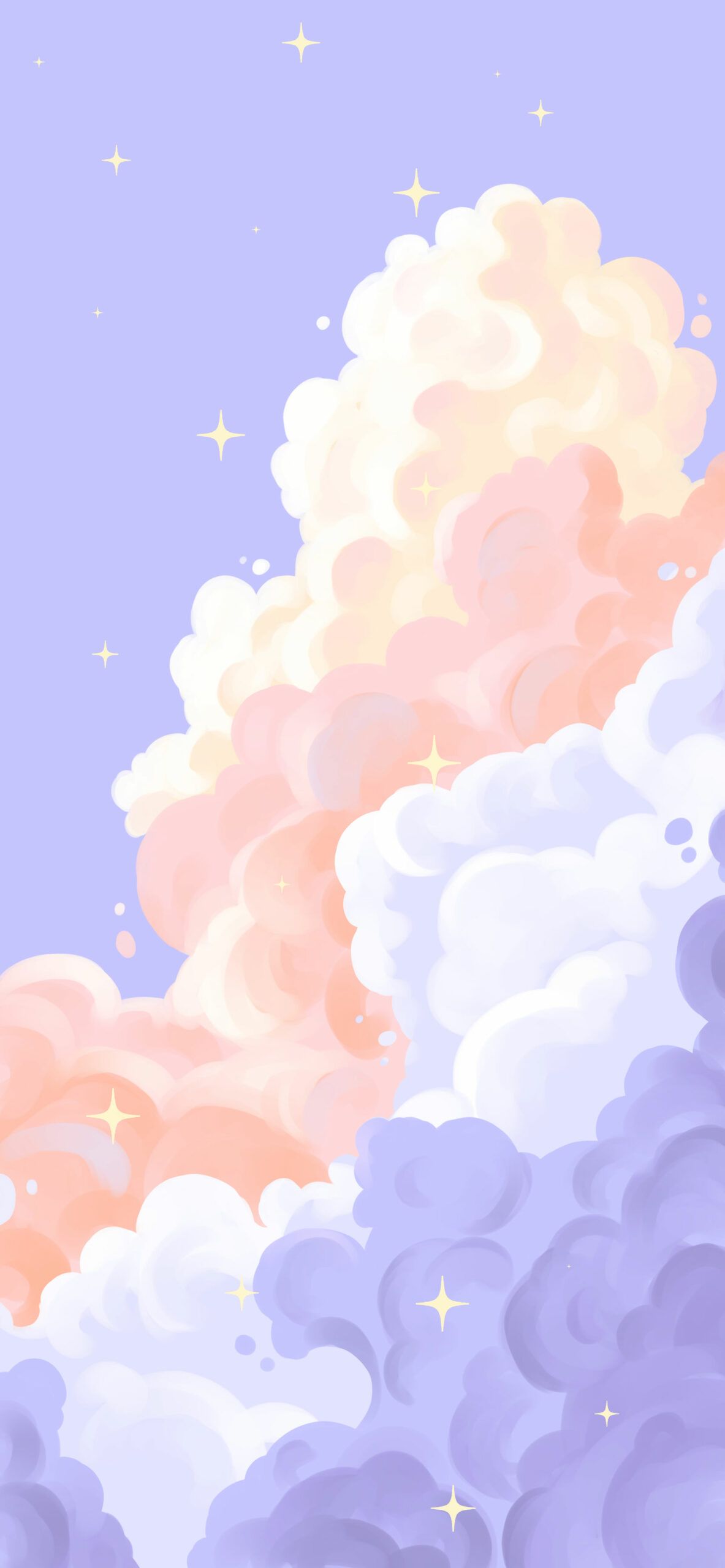 A sky with clouds and stars in it - Cloud