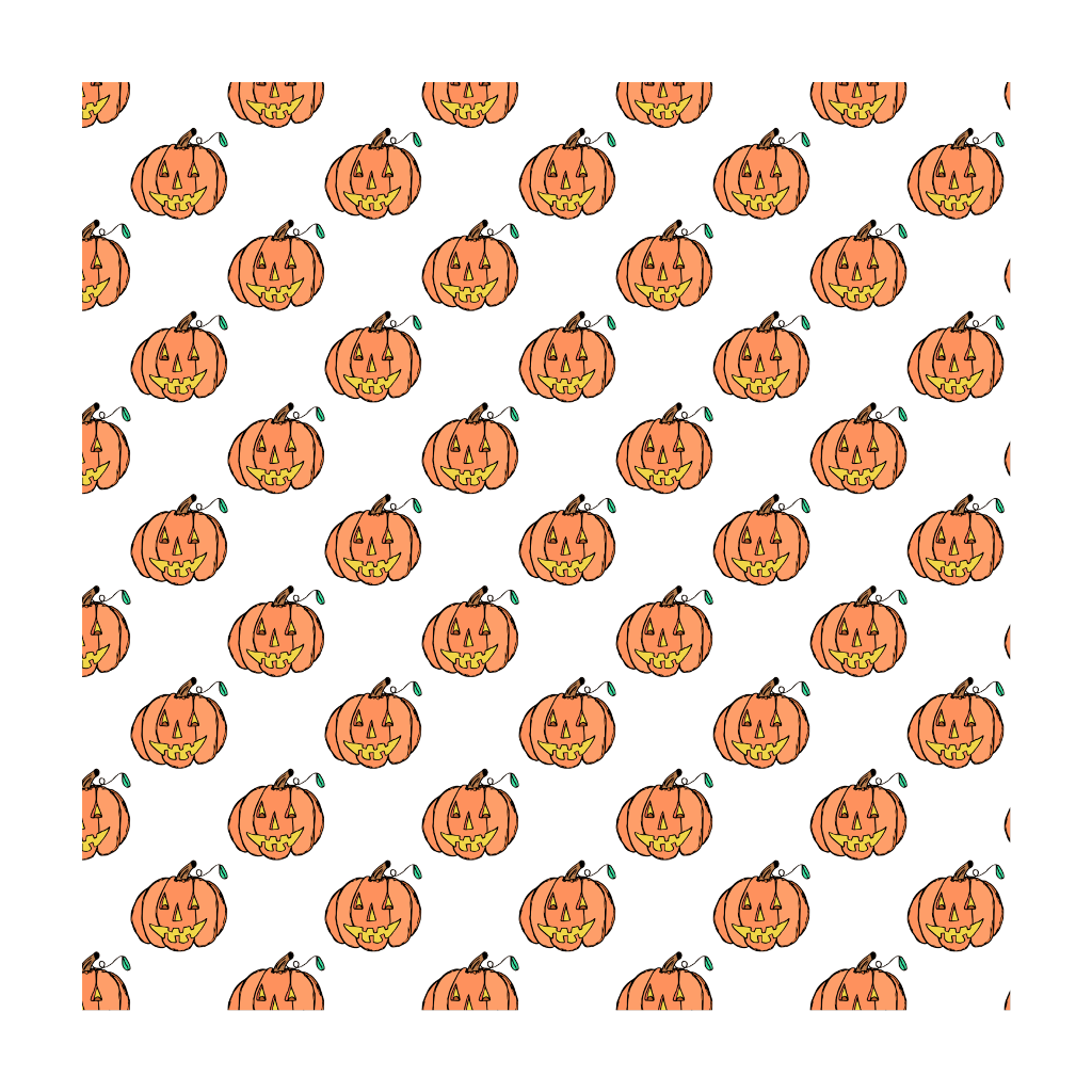 An image of a green background with orange pumpkins - Halloween