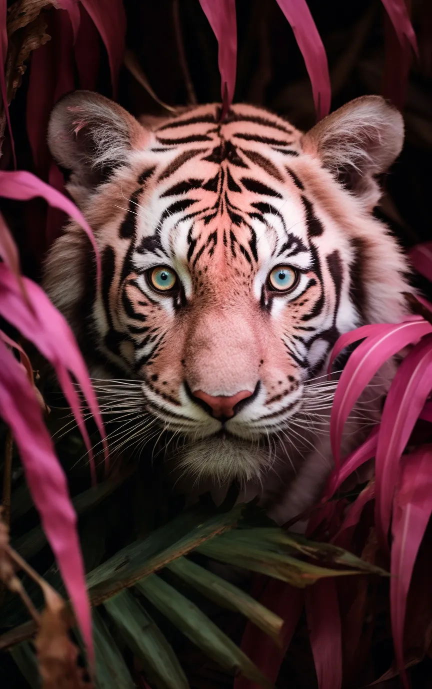 pink tiger in the jungle National Geographic photo