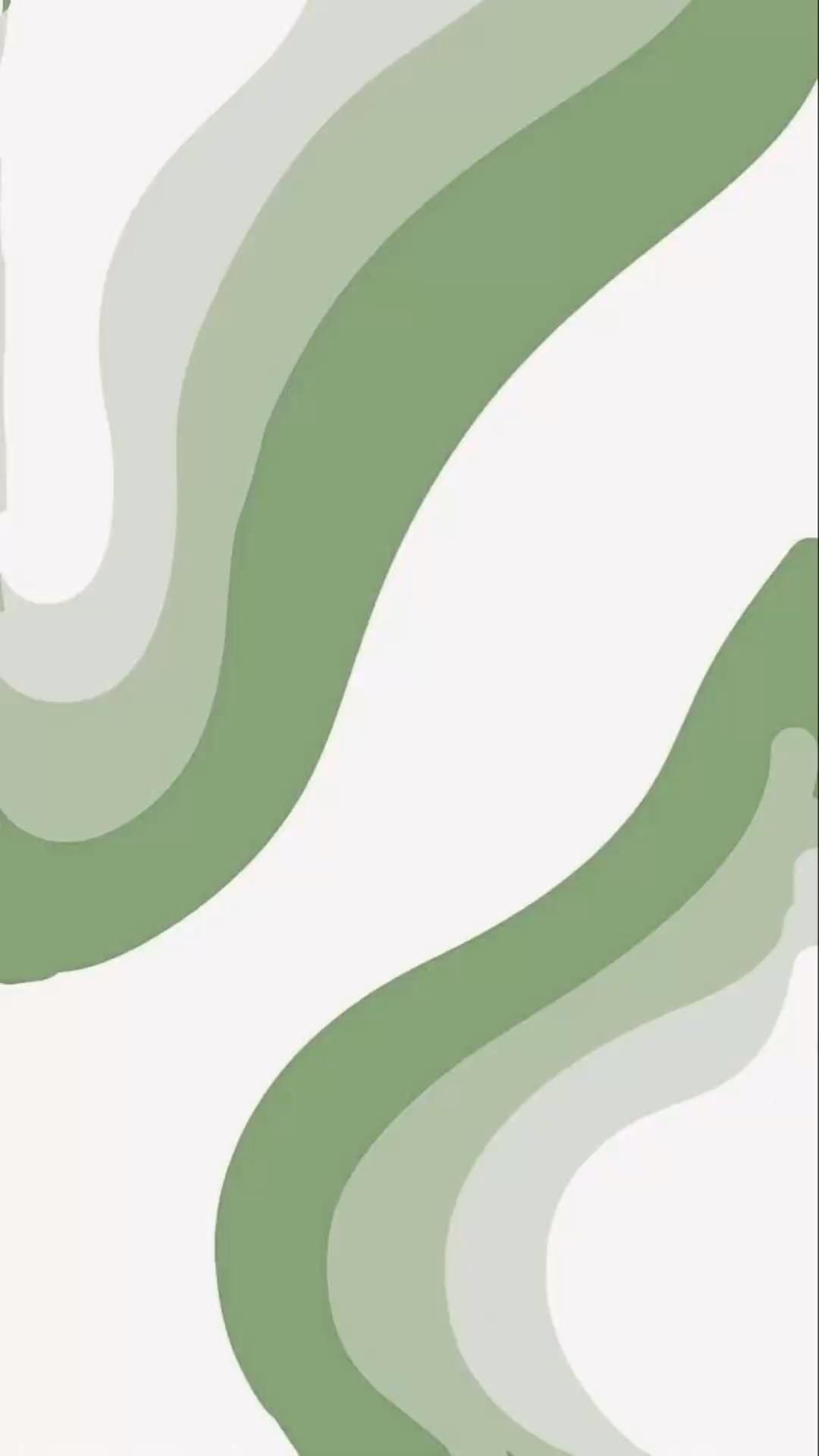 A green and white abstract design - Sage green