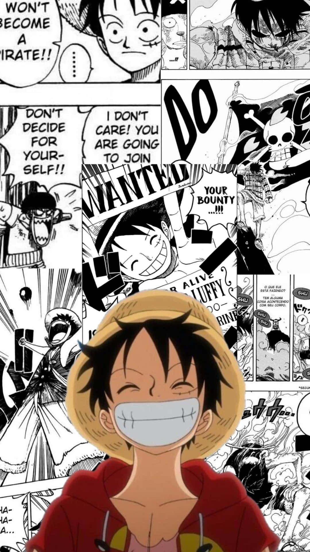 Download Smiling Luffy One Piece Aesthetic Manga Wallpaper
