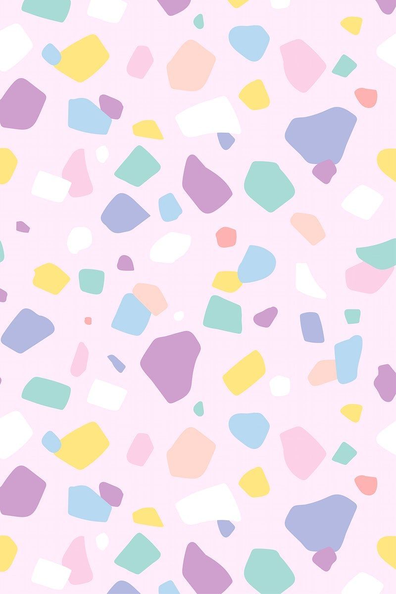 Terrazzo background in cute pastel pattern. free image / Aum. Pastel pattern, Cute patterns wallpaper, Pastel background