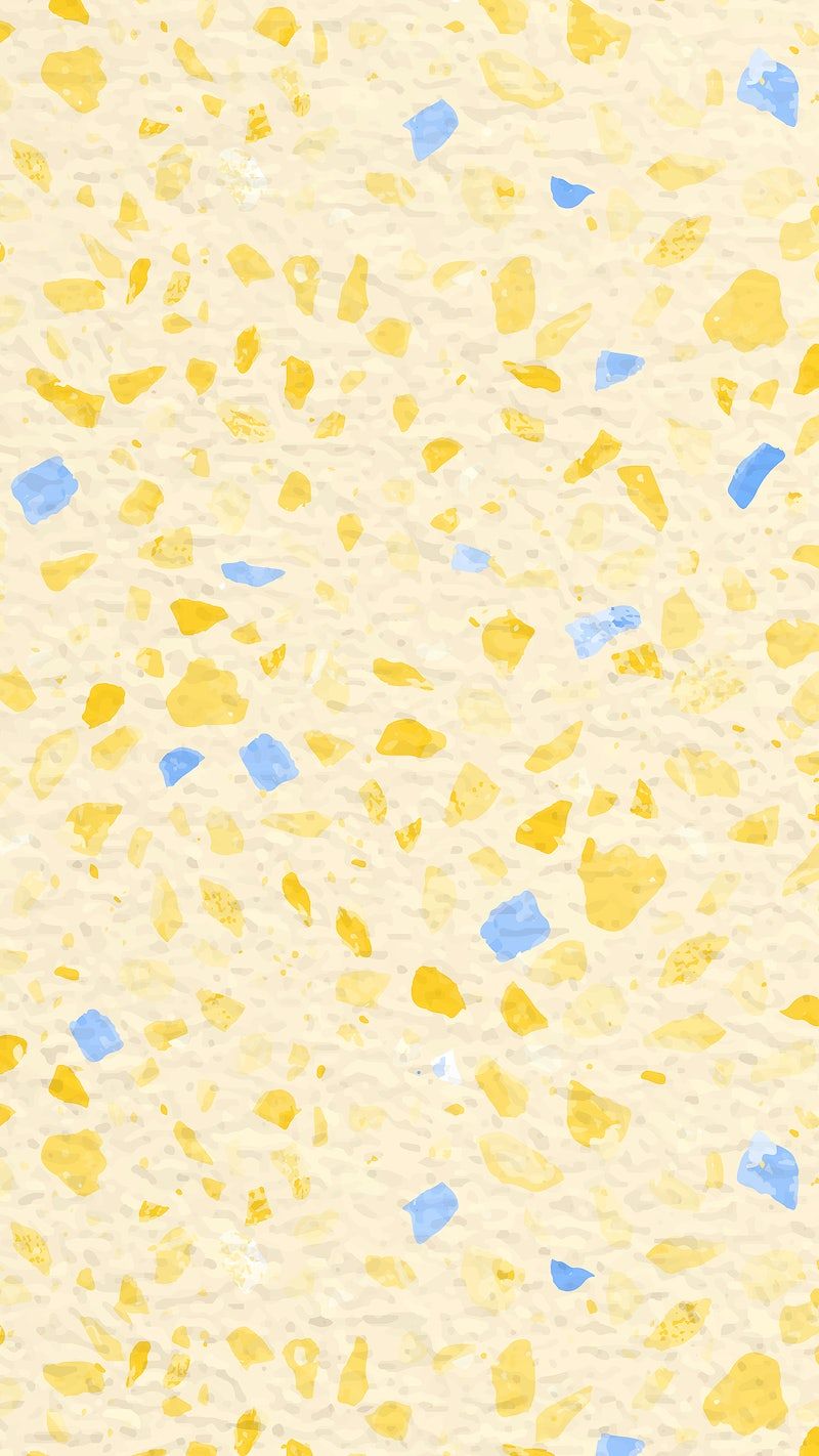A yellow and blue terrazzo pattern - Terrazzo