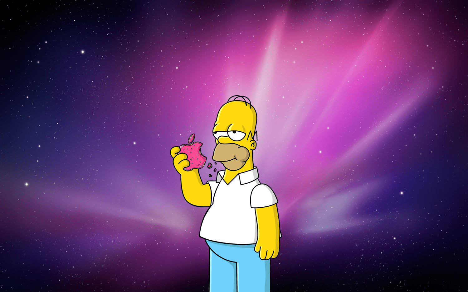 Homer Simpson Apple Wallpaper. Homer simpson, Apple... by Oldmanfromscene23