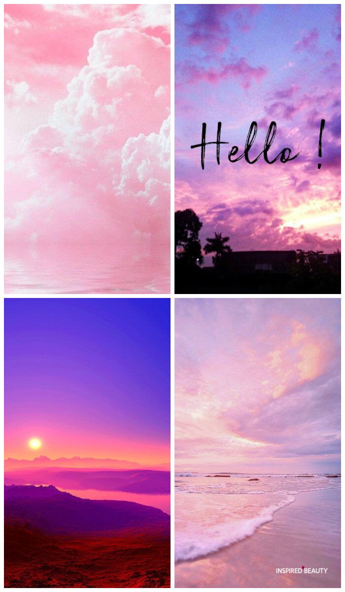 A collage of pictures with the word hello - Cloud, beautiful, nails, cute iPhone, vintage clouds, pink phone, iPhone
