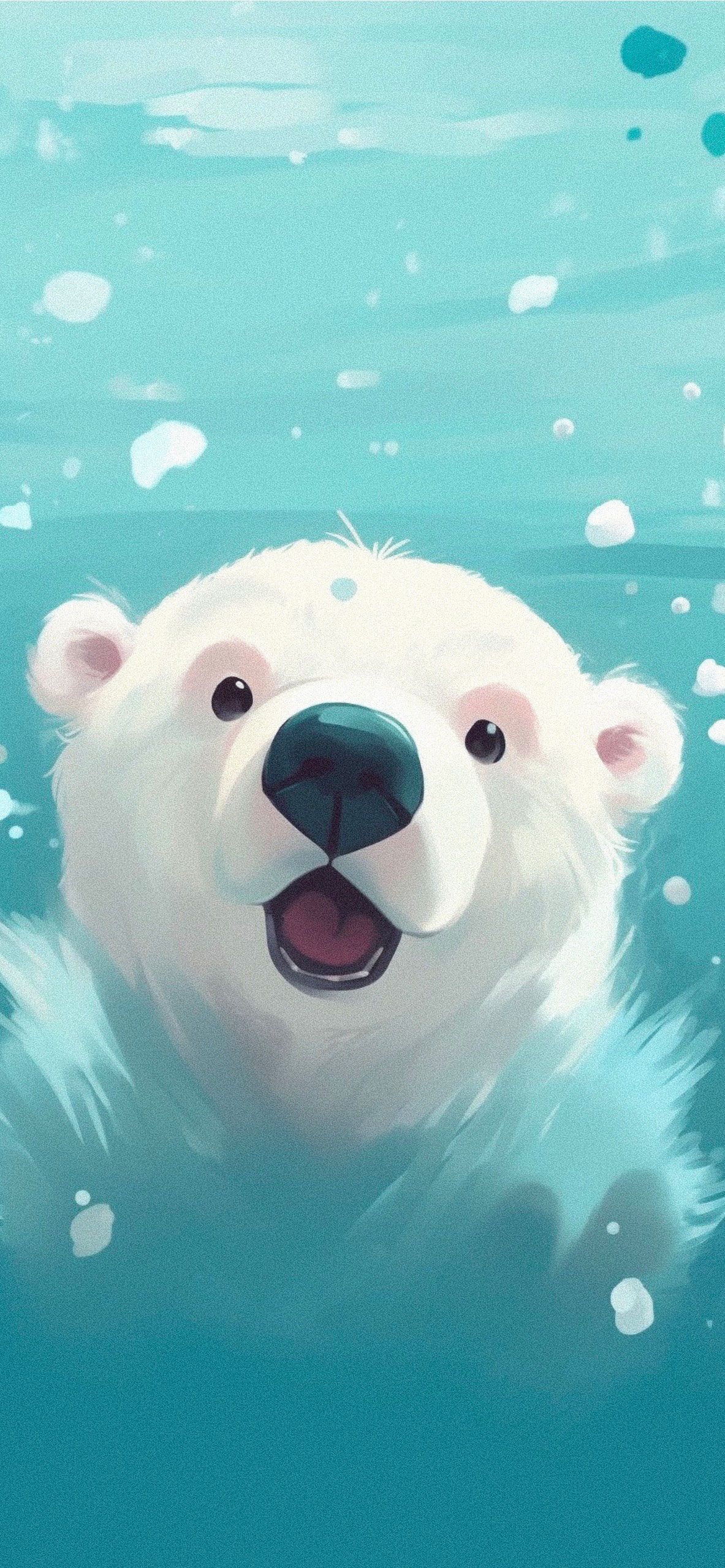 Polar Bear Cute Blue Wallpaper Cute Bear Wallpaper