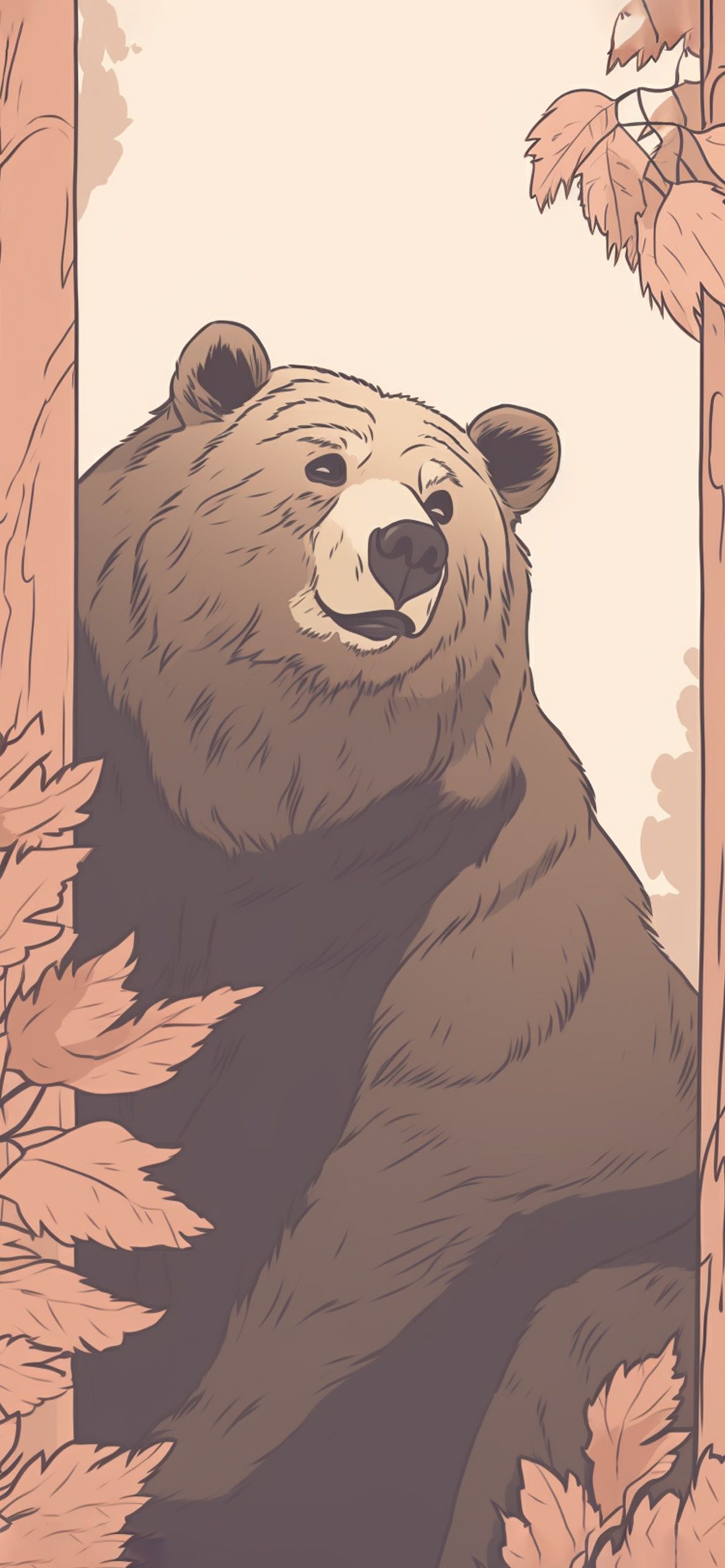 A bear standing in the woods. - 