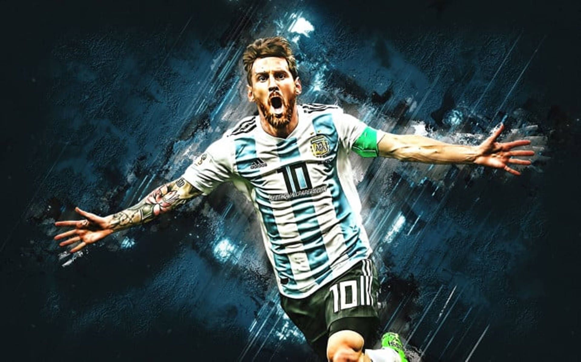 Download Messi Argentina Aesthetic Blue Wallpaper