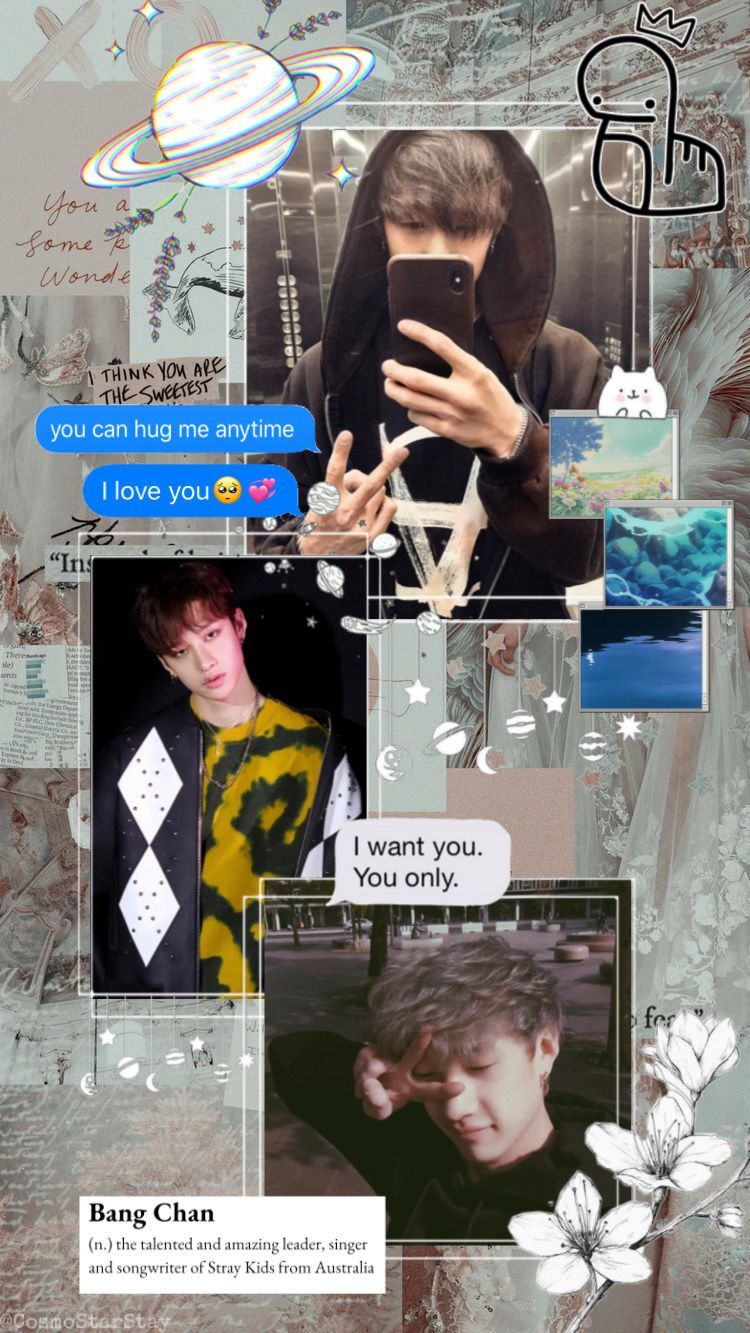 Stray Kids Bang Chan phone background with quotes and images - Bang Chan