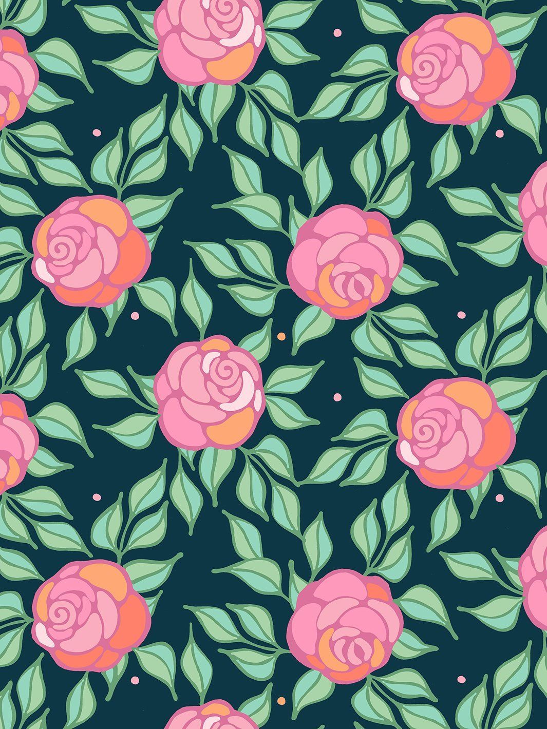 Groovy Floral' Wallpaper by Barbie™