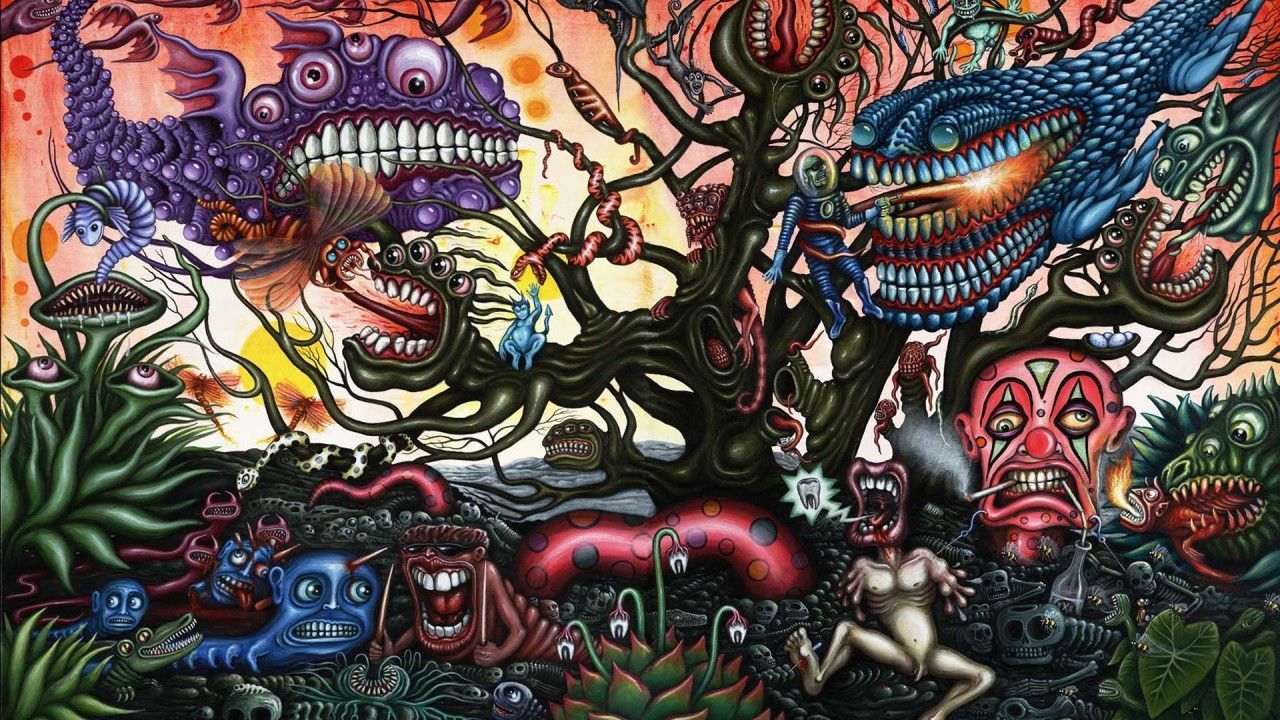 Psychedelic Dark Monster HD Trippy Wallpaper