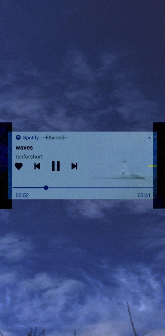 A Spotify player on a phone with the song 