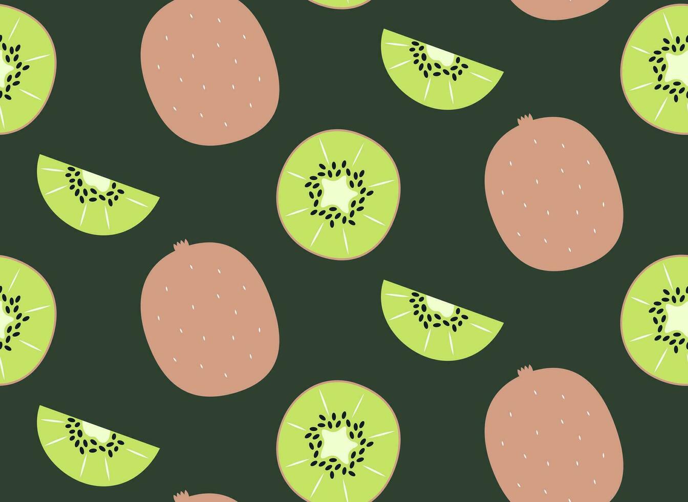 Seamless pattern with kiwi