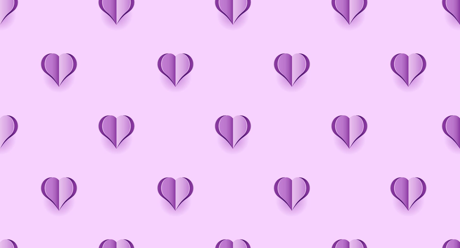 A pattern of purple hearts on pink background - Heart