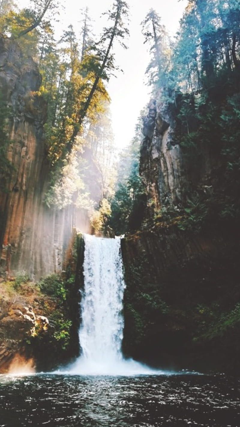 Waterfall, bonito, falls, nature, pretty, scenery, water, HD phone wallpaper