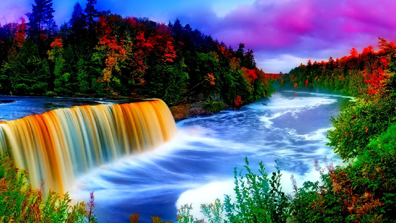 Beautiful Waterfall Wallpaper [1366*768]