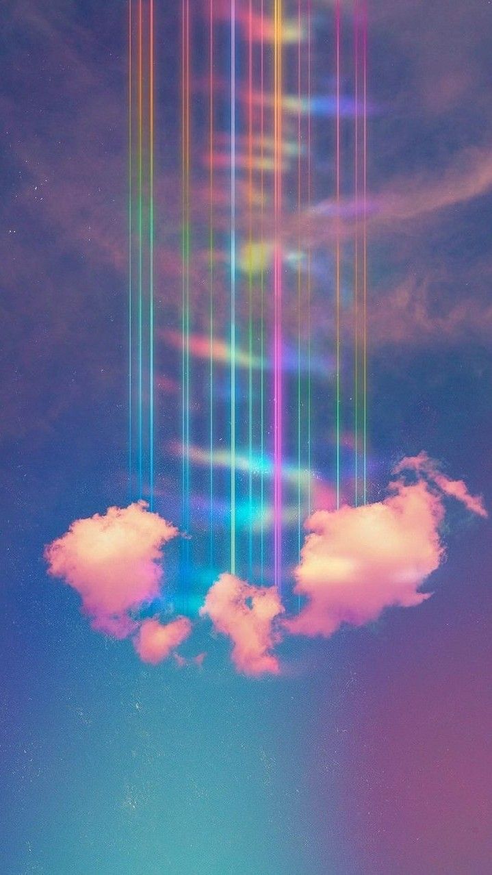 IPhone wallpaper of clouds and rainbow in the sky - Android
