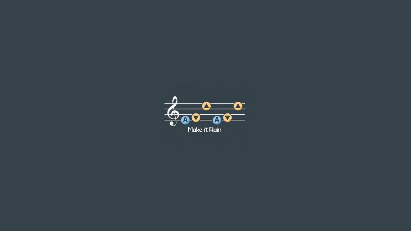 The music note icon on a black background - Music