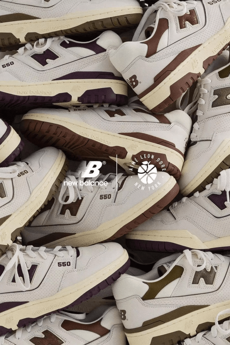 New Balance x Palace 550 collection in a pile - New Balance