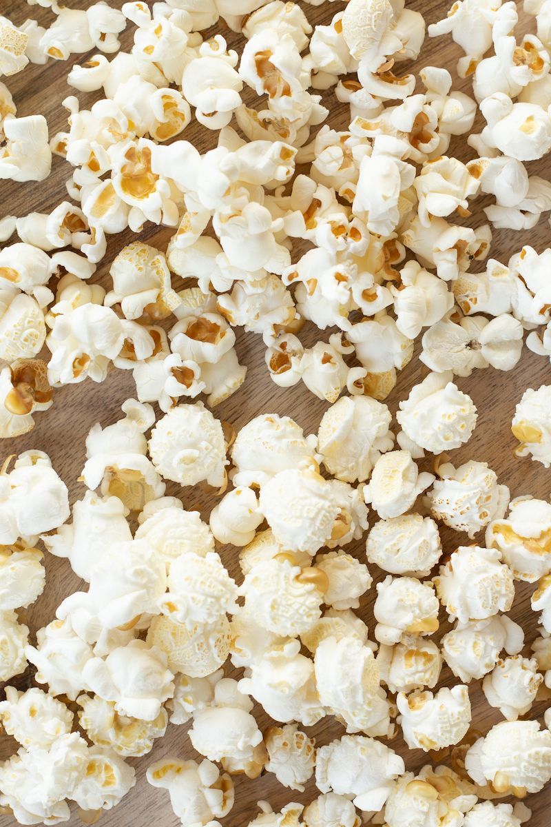 Popcorn on a wooden table - Popcorn