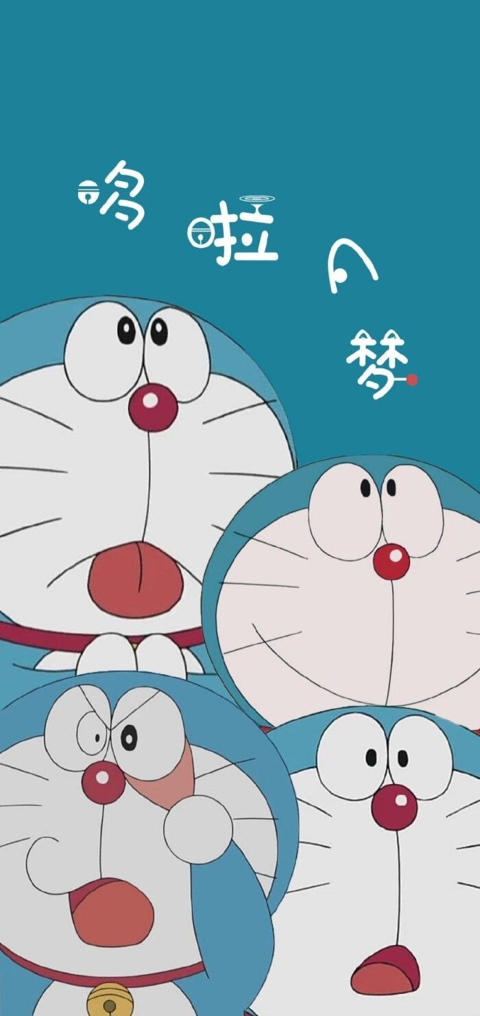 Aesthetic phone wallpaper of the哆啦A梦 characters - Doraemon
