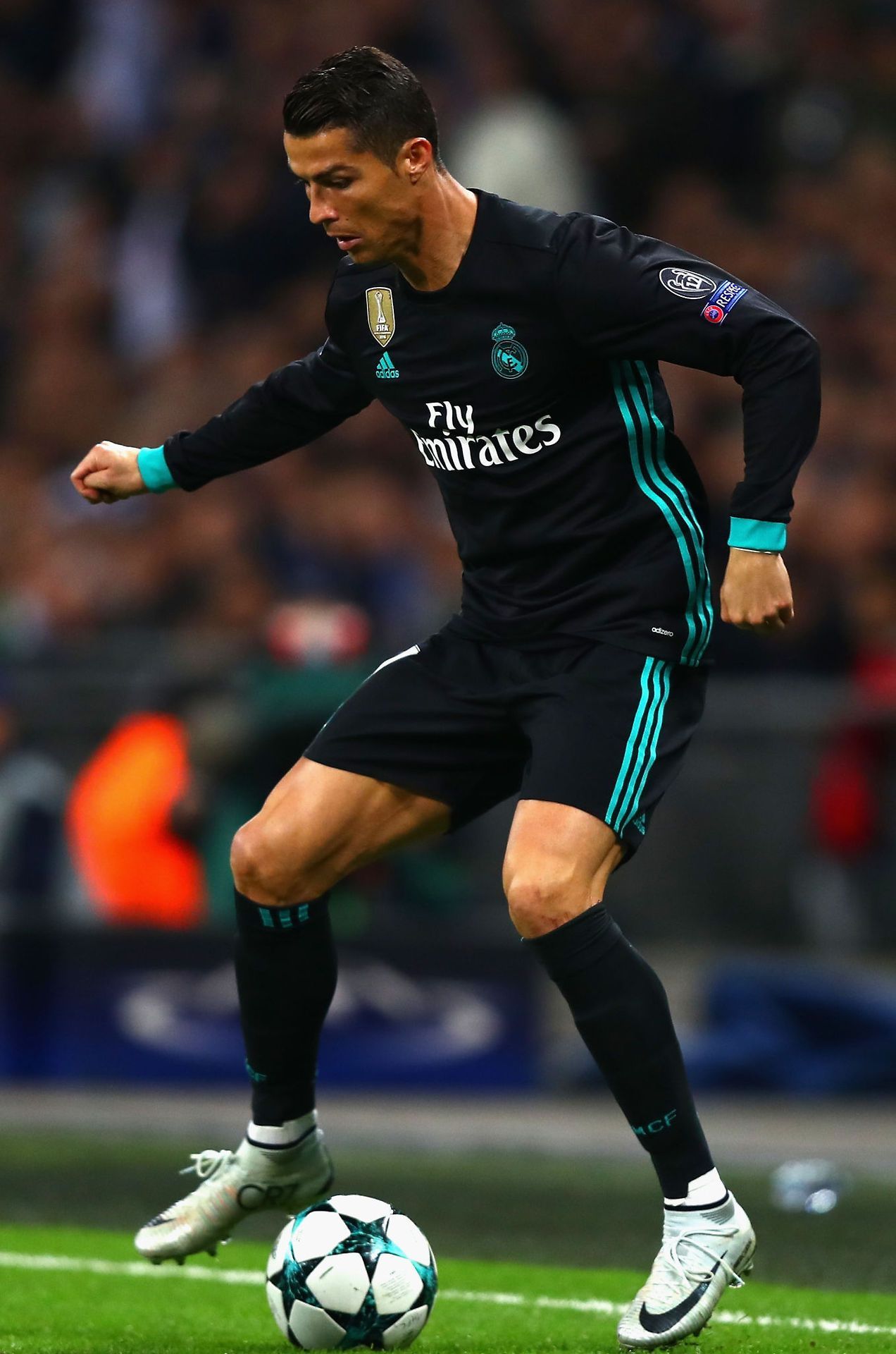Cristiano Ronaldo in action for Real Madrid in the Champions League. - Cristiano Ronaldo
