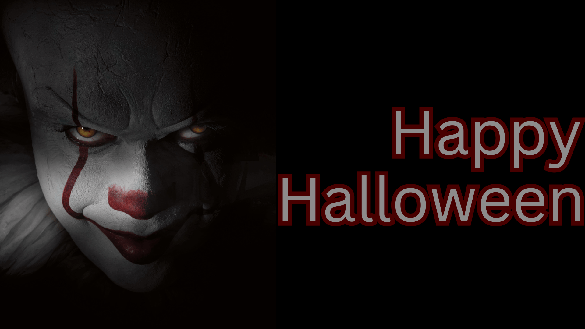 Halloween 2017 wallpaper with a scary clown - Pennywise